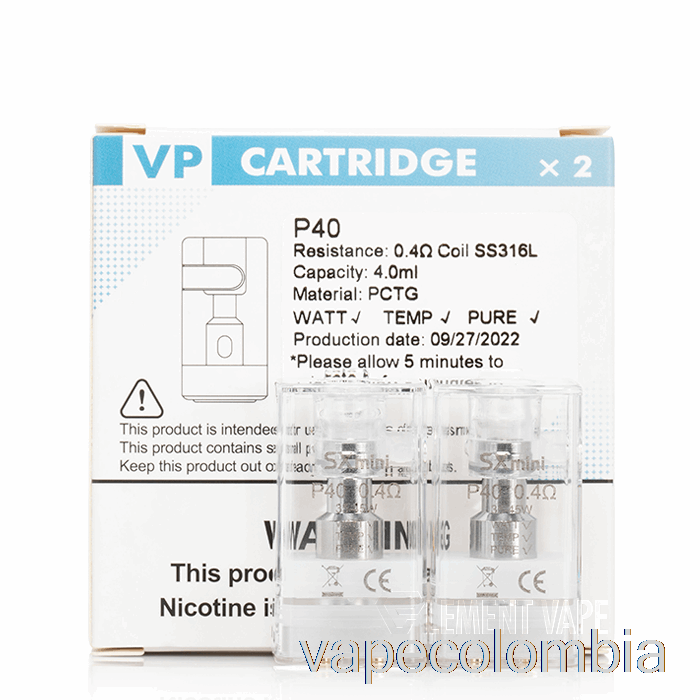 Vape Recargable Yihi Vp Vainas De Repuesto 0.4ohm P40 Vainas